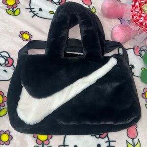 Nike faux fur tote